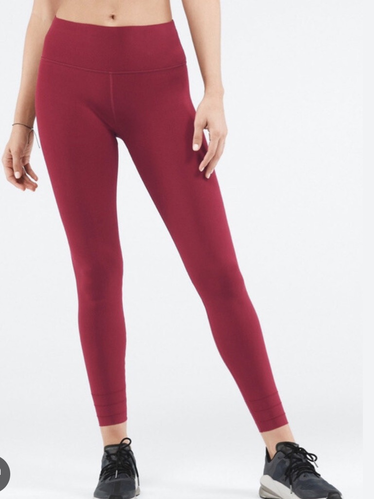 Fabletics Sculptknit High-Rise Leggings - Cherry Burst